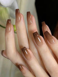 144 Pcs French Tip Nails Nude Shades – Reusable ABS Press On Nails for Professional Manicure