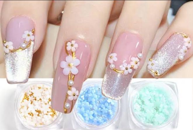 Crystal Decor Stick On Acrylic Nails – Reusable Multicolor Press On Nails for Daily Wear