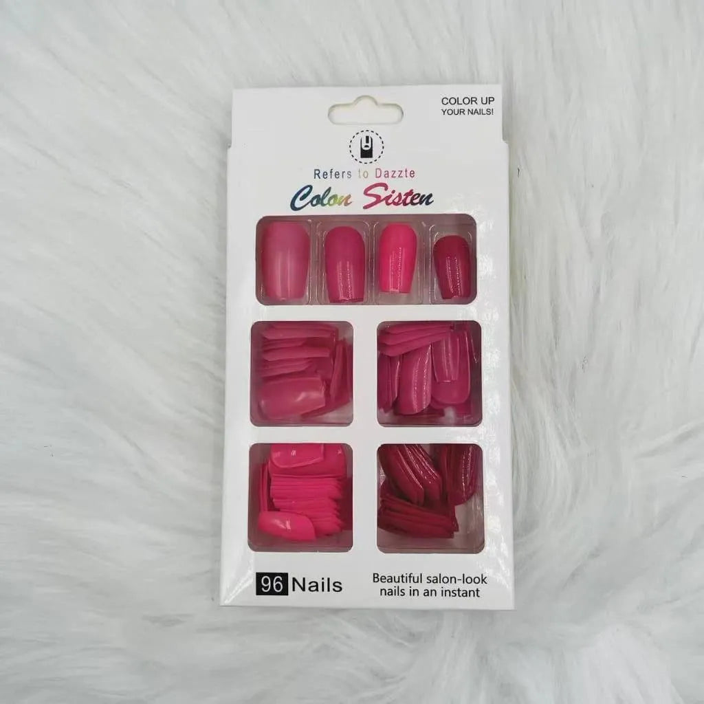 Fashion Fake Nails Lixa100180 – Nude Tone Reusable Acrylic Press On Nails