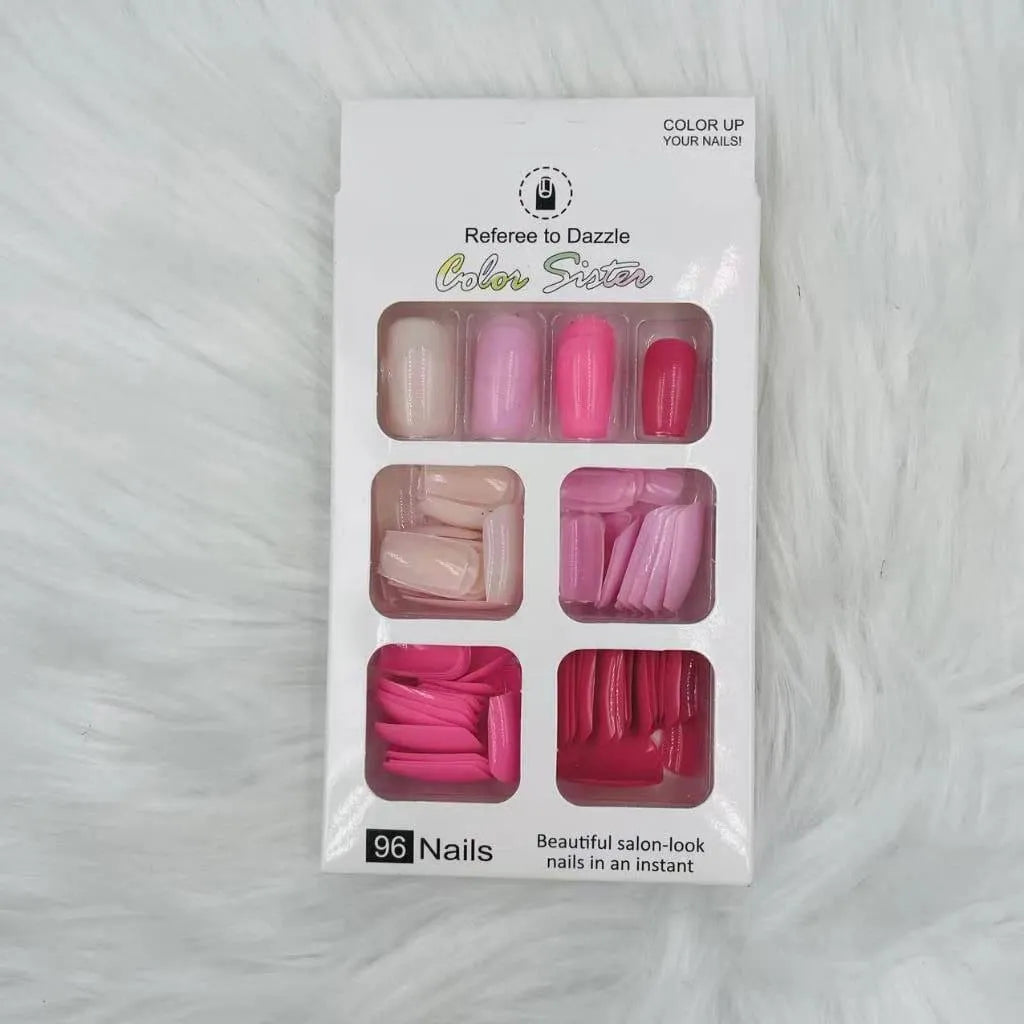 Fashion Fake Nails Lixa100180 – Nude Tone Reusable Acrylic Press On Nails