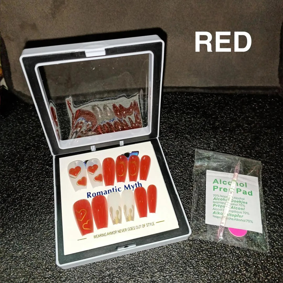 Romantic M Fake Nails for Women 100 Pcs – Natural Look Reusable Press On Nails