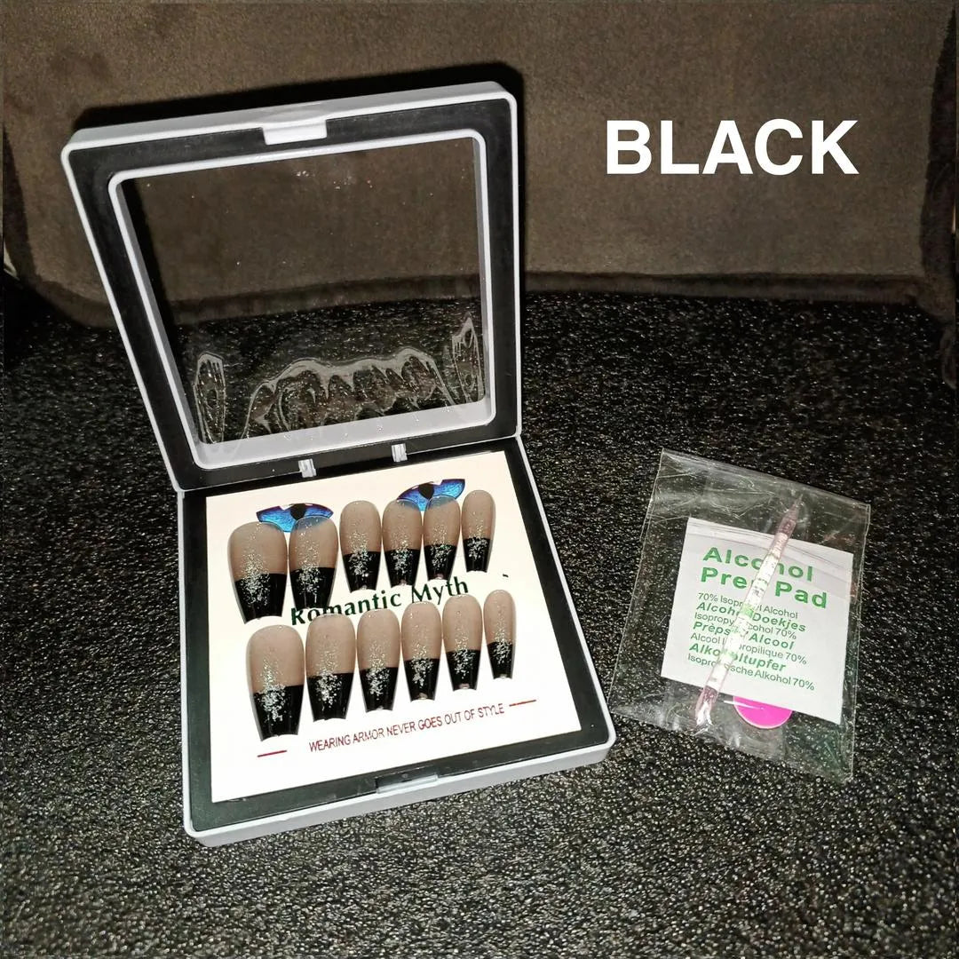 Romantic M Fake Nails for Women 100 Pcs – Natural Look Reusable Press On Nails