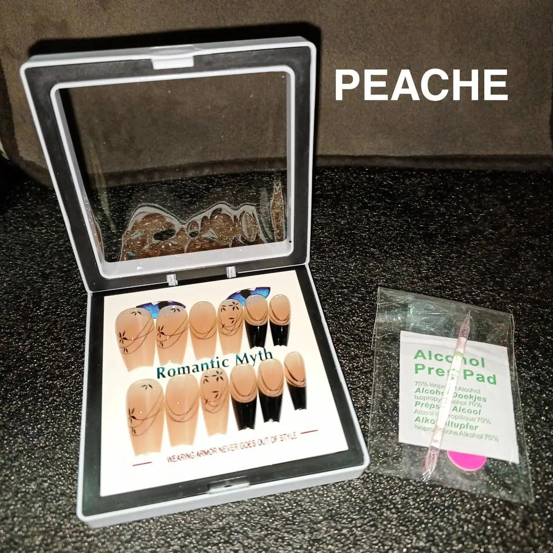 Romantic M Fake Nails for Women 100 Pcs – Natural Look Reusable Press On Nails